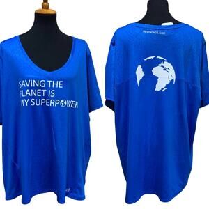 Hand Printed Upcycled Womens 3X Saving the Planet is My Superpower Tee Shirts